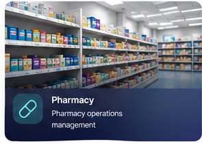 Pharmacy retail shelves